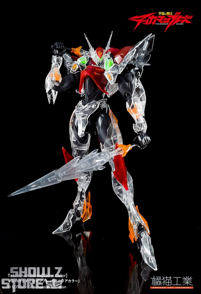 Orange Cat Tekkaman Blade D-Boy clear version head detail close-up Orange Cat Tekkaman Blade D-Boy clear version head detail close-up