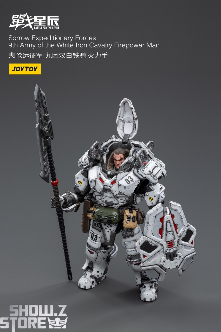JoyToy Sorrow White Iron Cavalry Firepower Man dynamic charging JoyToy Sorrow White Iron Cavalry Firepower Man dynamic charging