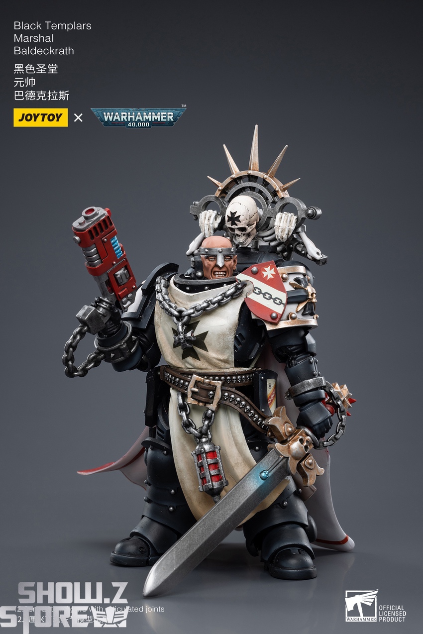 Black Templars Marshal Baldeckrath weapon display side view Black Templars Marshal Baldeckrath weapon display side view