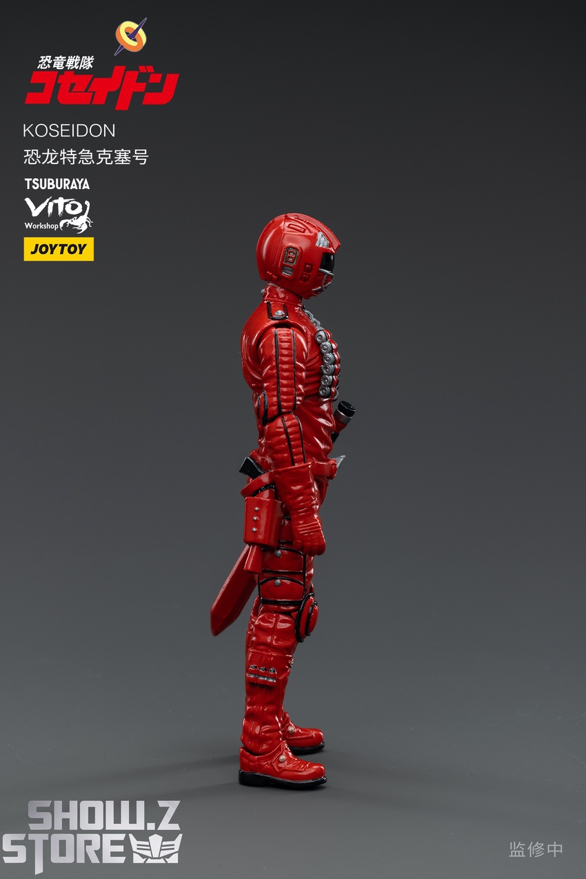 JoyToy Koseidon red armor action pose sword raised display JoyToy Koseidon red armor action pose sword raised display