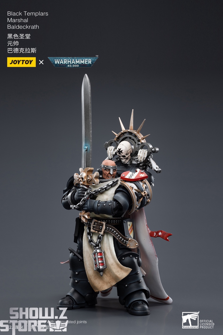 Black Templars Baldeckrath front pose sunburst halo detail Black Templars Baldeckrath front pose sunburst halo detail