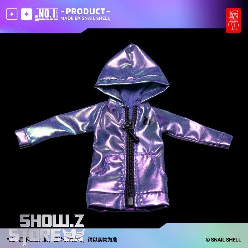Snail Shell dazzling blue purple metallic cloth coat flat display Snail Shell dazzling blue purple metallic cloth coat flat display