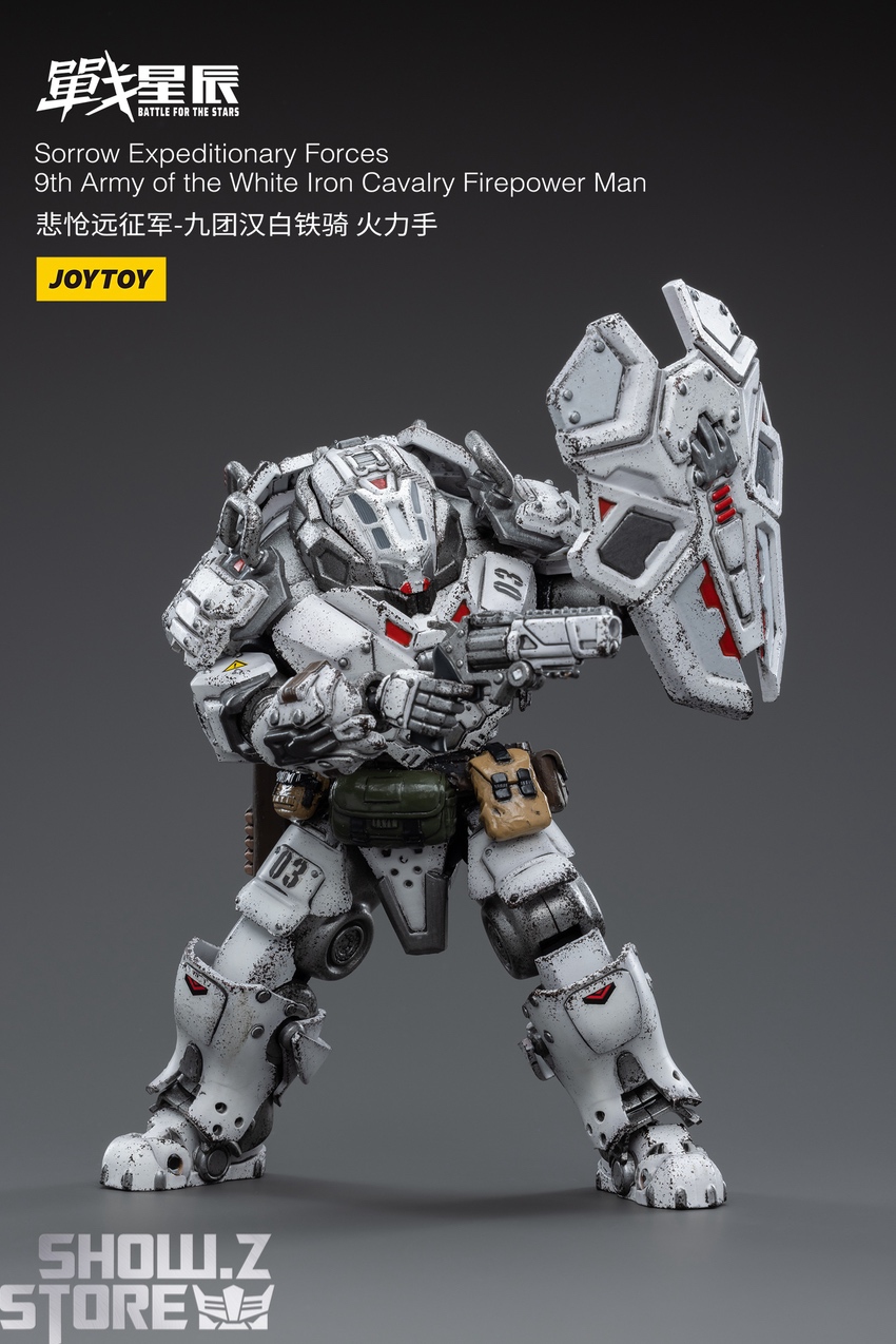 JoyToy Sorrow White Iron Cavalry Firepower Man shield equipment JoyToy Sorrow White Iron Cavalry Firepower Man shield equipment