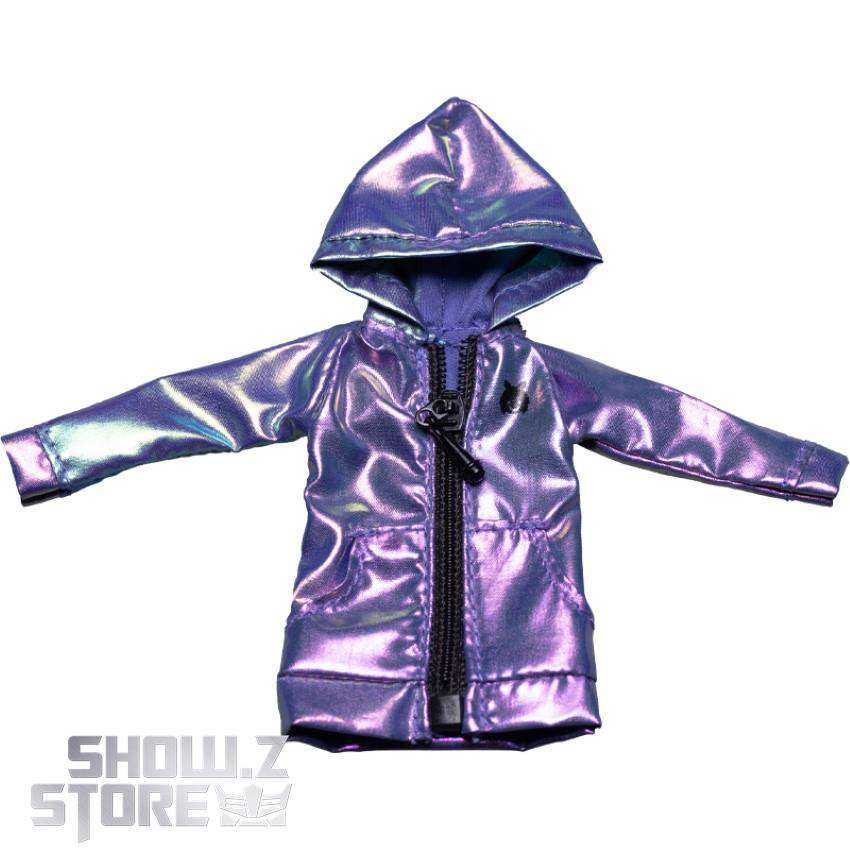 Snail Shell hooded mecha girl coat front facing view display Snail Shell hooded mecha girl coat front facing view display
