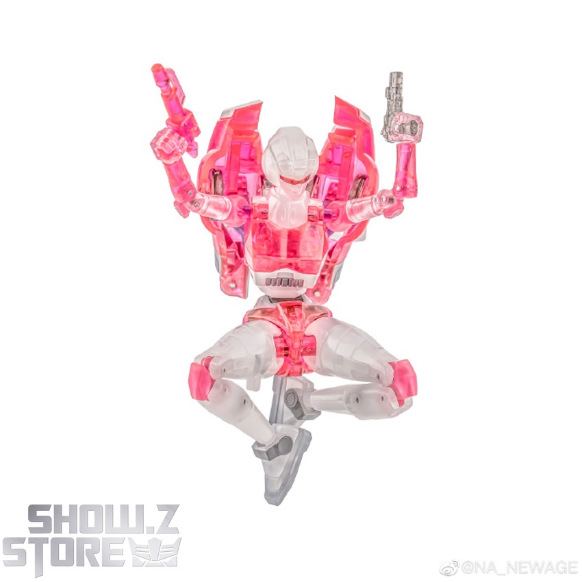 NewAge Arcee Clear Version dynamic jumping pose multiple weapons NewAge Arcee Clear Version dynamic jumping pose multiple weapons