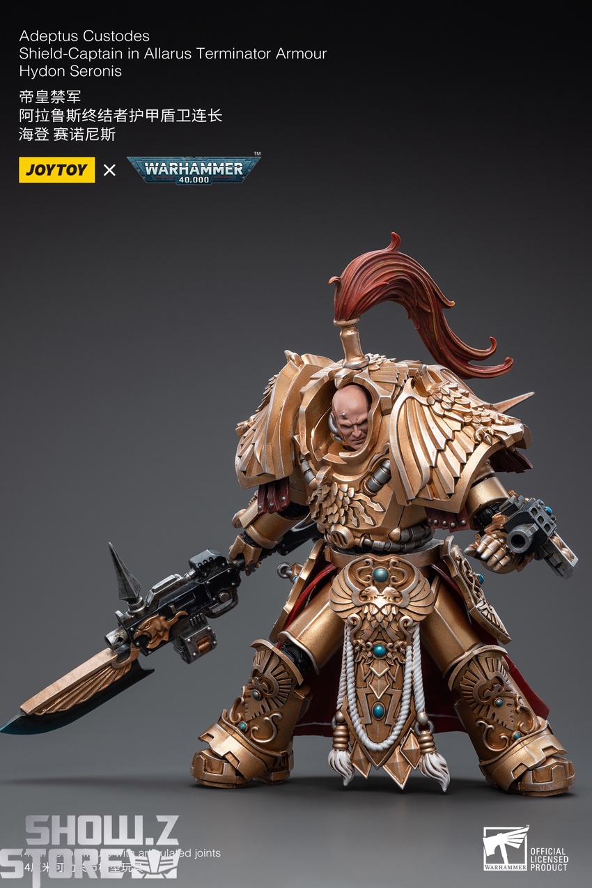 JoyToy Hydon Seronis detailed armor maroon cloak flowing display JoyToy Hydon Seronis detailed armor maroon cloak flowing display