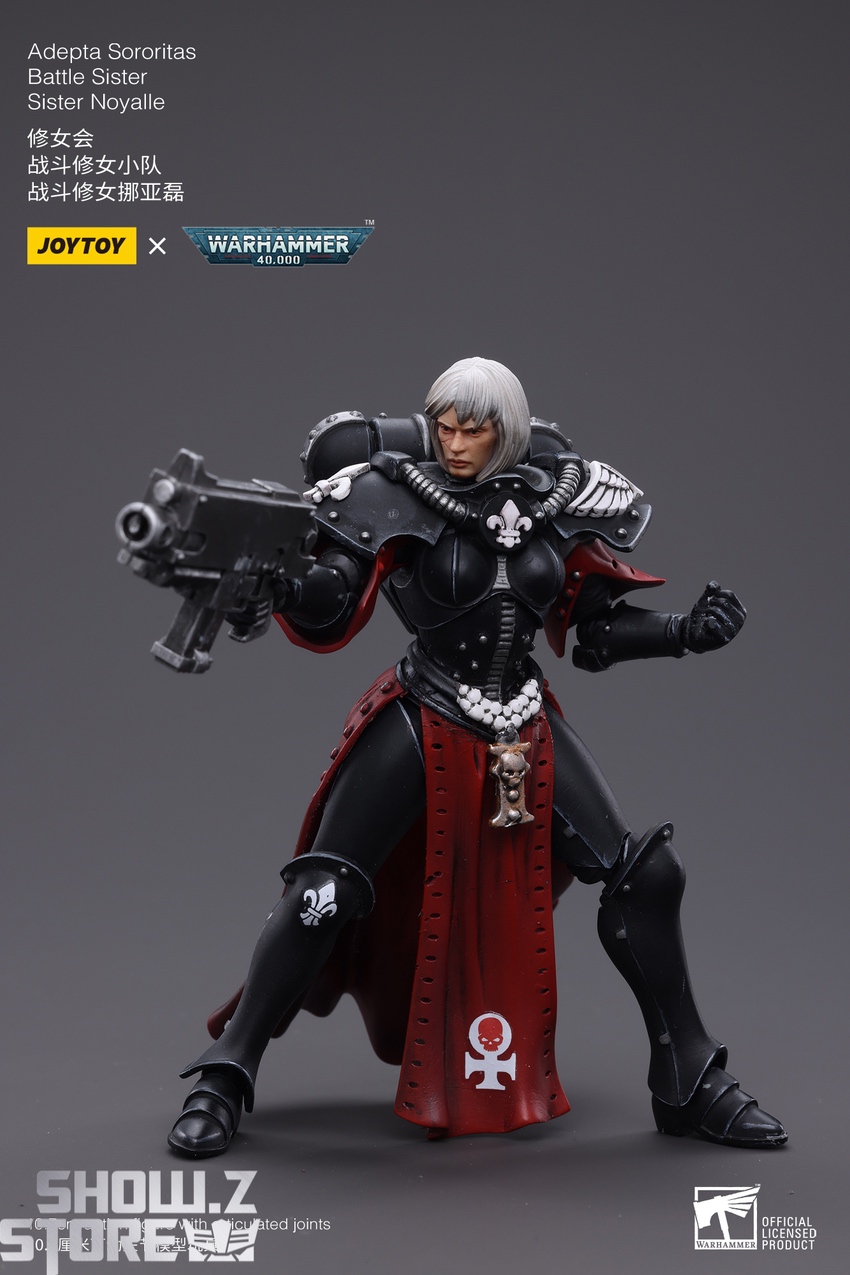 Adepta Sororitas Noyalle side angle weapon raised tactical stance Adepta Sororitas Noyalle side angle weapon raised tactical stance