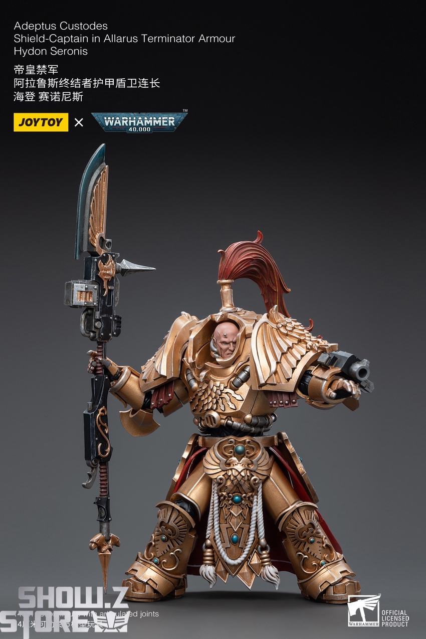 JoyToy Hydon Seronis holding banner staff above shoulder display JoyToy Hydon Seronis holding banner staff above shoulder display