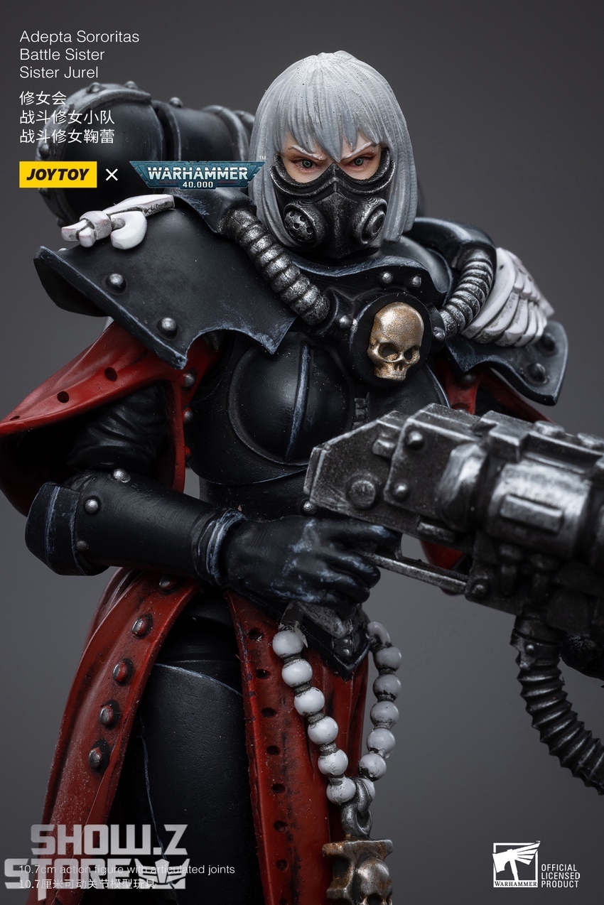 JoyToy Jurel side view red armor weapon details display JoyToy Jurel side view red armor weapon details display