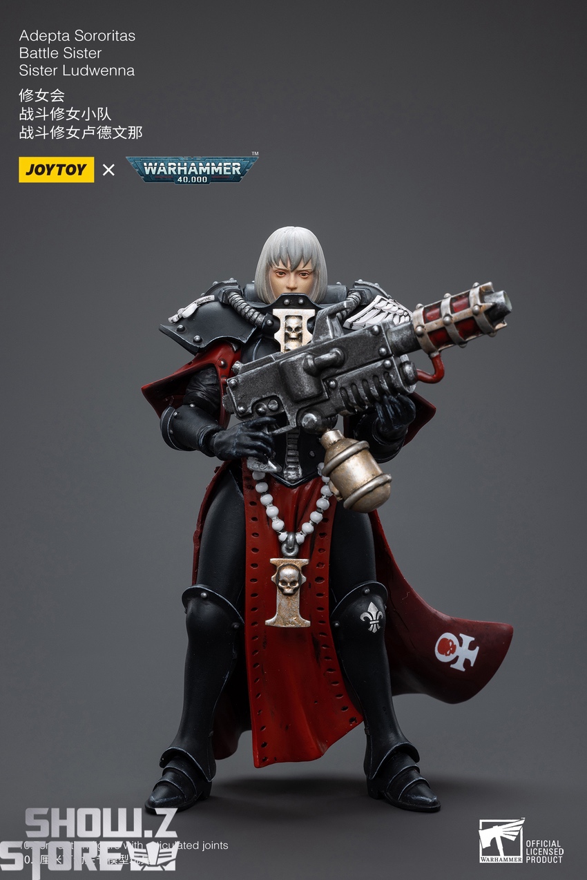 Adepta Sororitas Battle Sister Ludwenna white hair combat ready Adepta Sororitas Battle Sister Ludwenna white hair combat ready