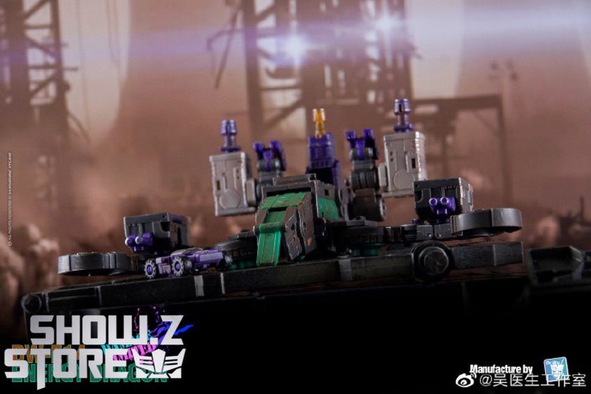 Dr.Wu Trypticon damage version purple green transformers display Dr.Wu Trypticon damage version purple green transformers display
