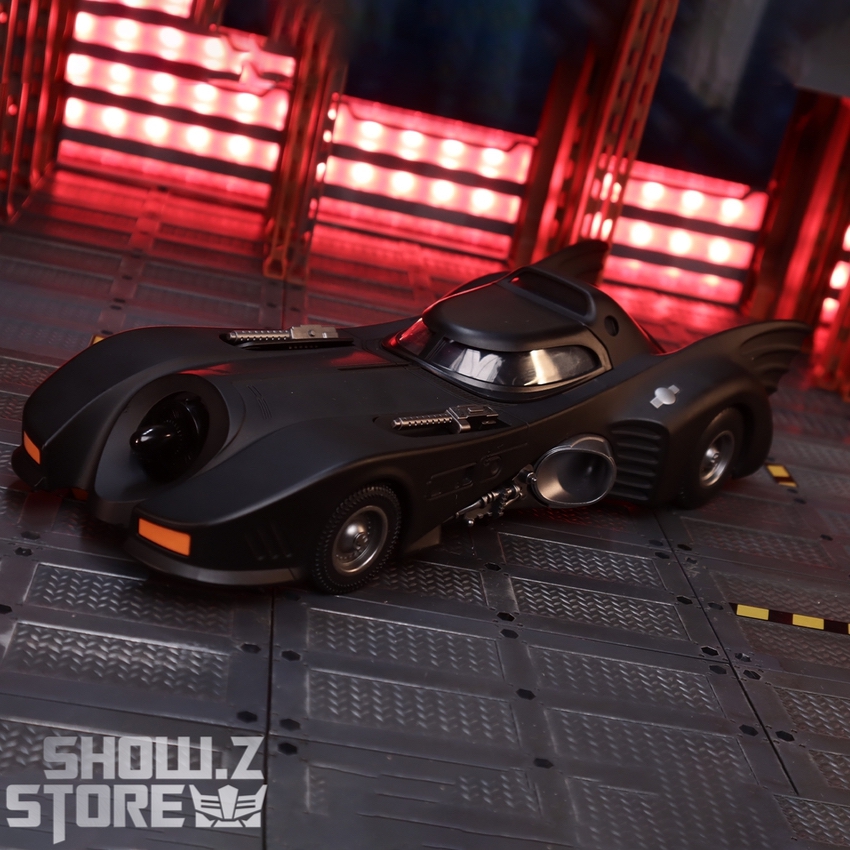 Black Mamba 1989 Batmobile side view metallic black orange accents Black Mamba 1989 Batmobile side view metallic black orange accents