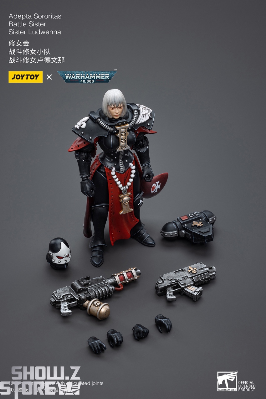 JoyToy Adepta Sororitas Battle Sister Ludwenna standing weapons JoyToy Adepta Sororitas Battle Sister Ludwenna standing weapons