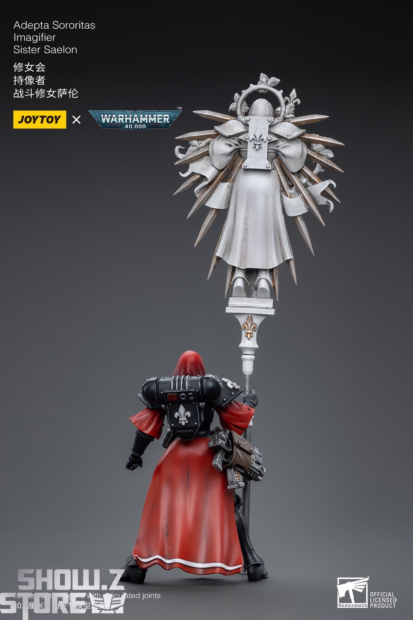Sister Saelon front view white armor red cape elegant pose Sister Saelon front view white armor red cape elegant pose