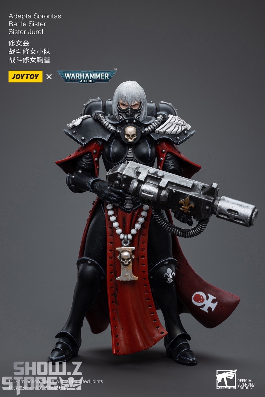 JoyToy Jurel standing red cape large rifle display pose JoyToy Jurel standing red cape large rifle display pose