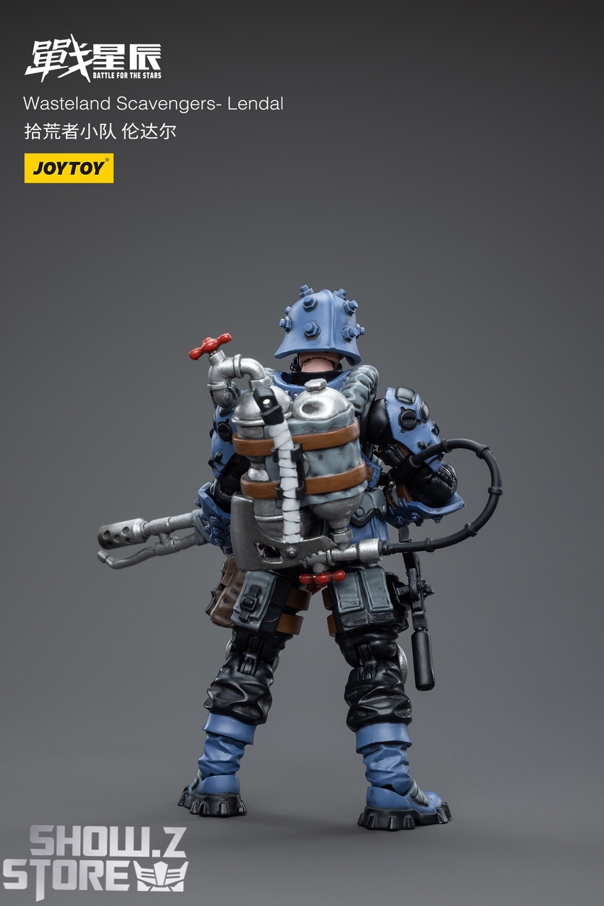 JoyToy Wasteland Scavengers Lendal blue figure action pose weapon JoyToy Wasteland Scavengers Lendal blue figure action pose weapon