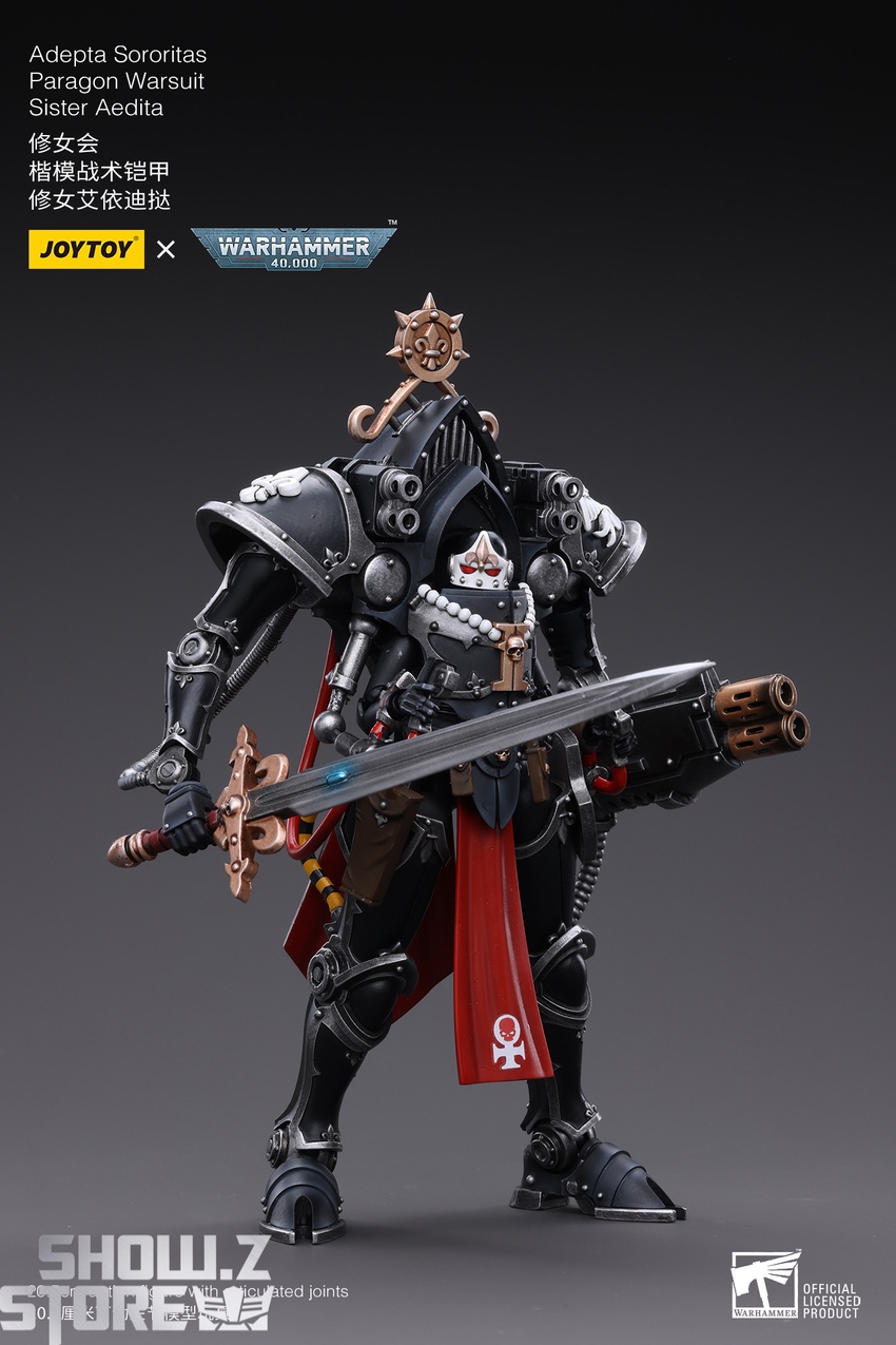 JoyToy Paragon Warsuit Sister Aedita weapons detail display JoyToy Paragon Warsuit Sister Aedita weapons detail display