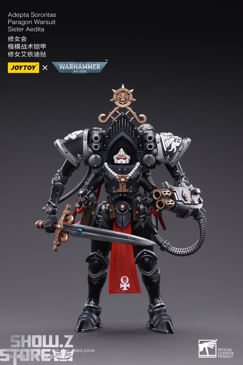 JoyToy Paragon Warsuit Sister Aedita side pose armor display JoyToy Paragon Warsuit Sister Aedita side pose armor display