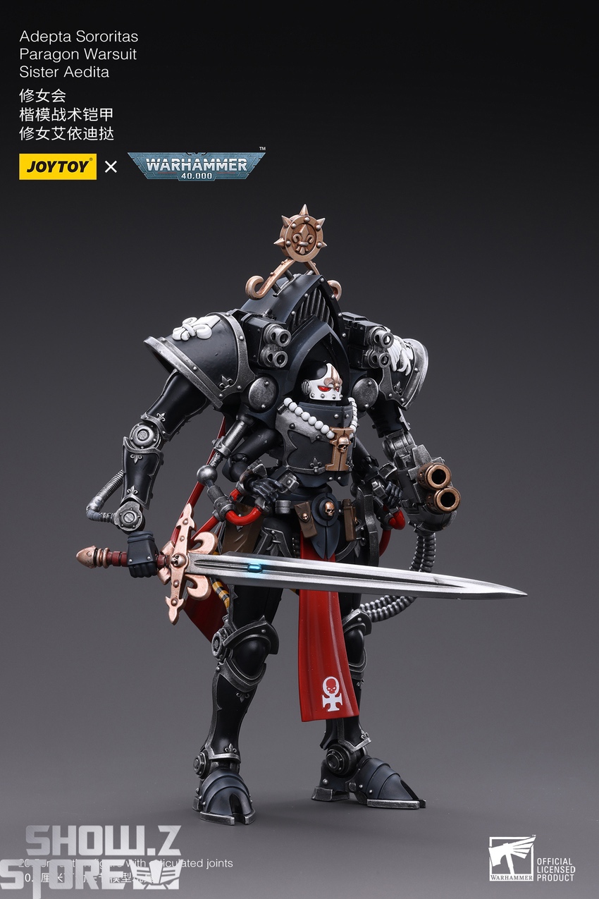 JoyToy Paragon Warsuit Sister Aedita full armor side display JoyToy Paragon Warsuit Sister Aedita full armor side display