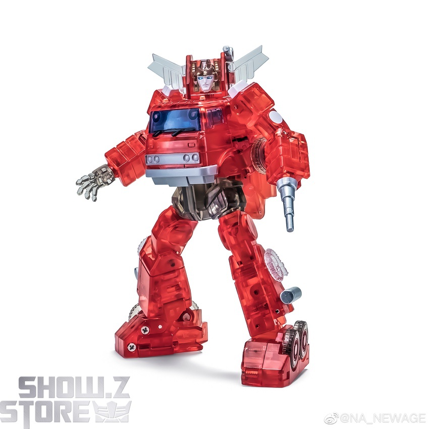 Newage Backdraft Inferno Clear Version red robot standing neutral Newage Backdraft Inferno Clear Version red robot standing neutral