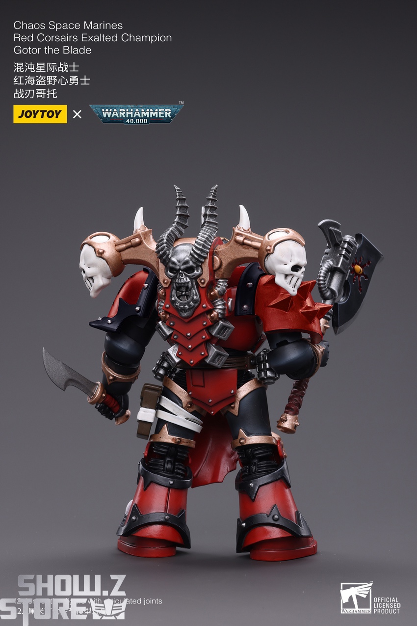 JoyToy Red Corsairs Exalted Champion Gotor front centered stance JoyToy Red Corsairs Exalted Champion Gotor front centered stance