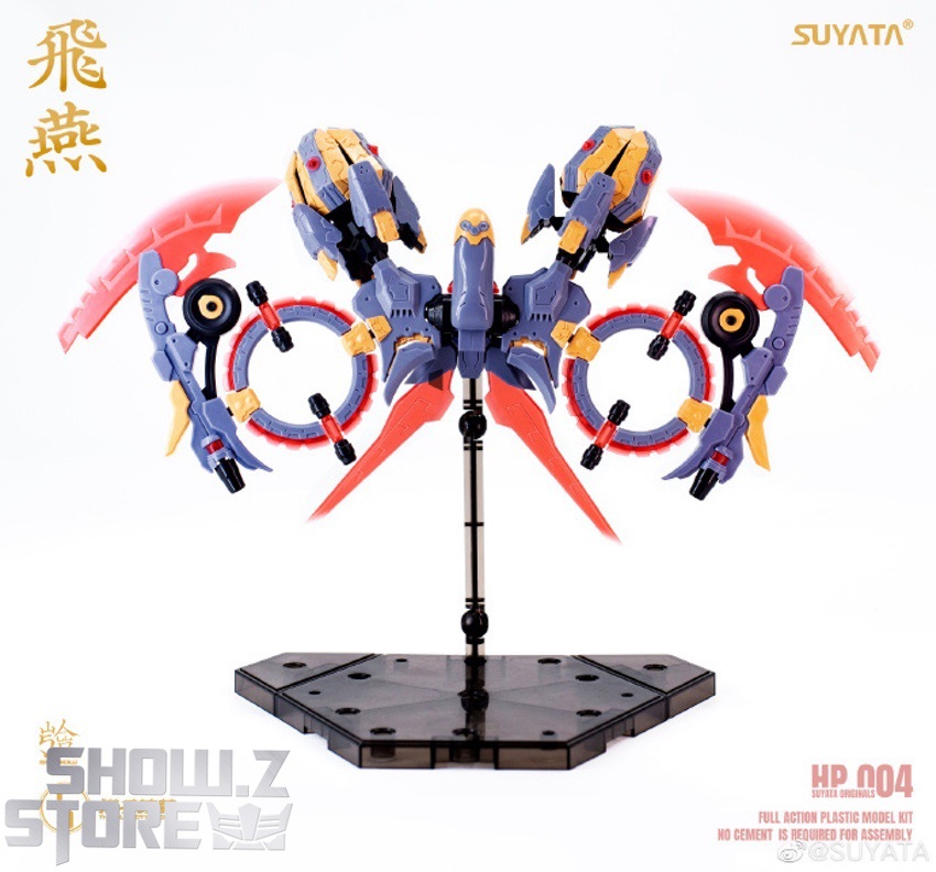 Swallow mecha girl purple energy wings dynamic stance display Swallow mecha girl purple energy wings dynamic stance display
