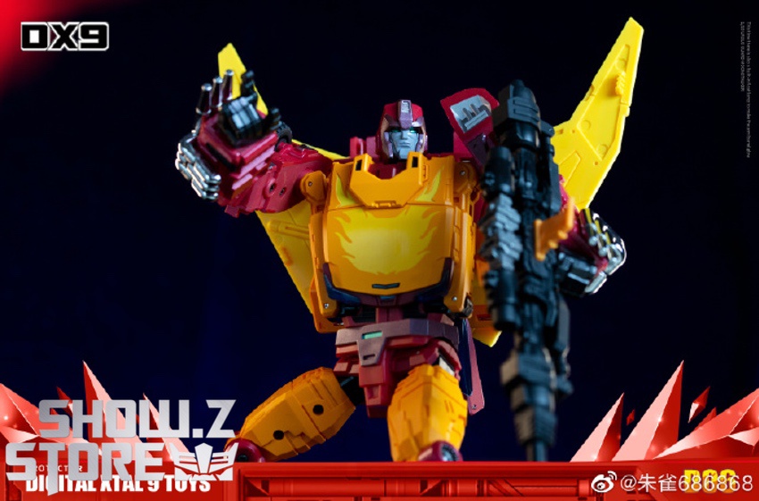 DX9 Carry Hot Rod Rodimus posed multiple weapon accessories DX9 Carry Hot Rod Rodimus posed multiple weapon accessories