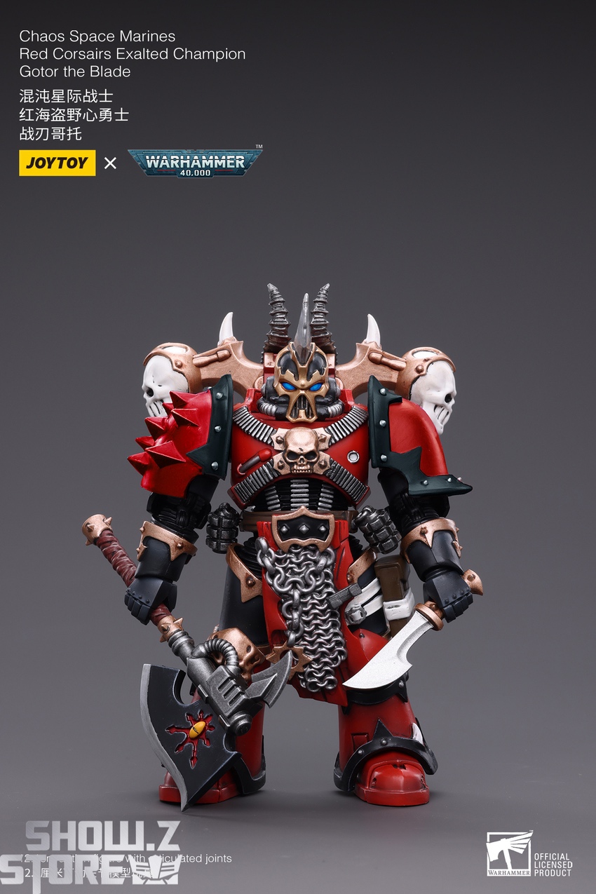 JoyToy Red Corsairs Exalted Champion Gotor red black armor front JoyToy Red Corsairs Exalted Champion Gotor red black armor front