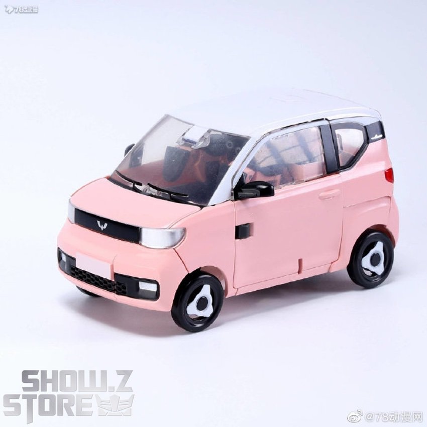 Wuling Hongguang Mini EV Nebula pink white robot side profile Wuling Hongguang Mini EV Nebula pink white robot side profile