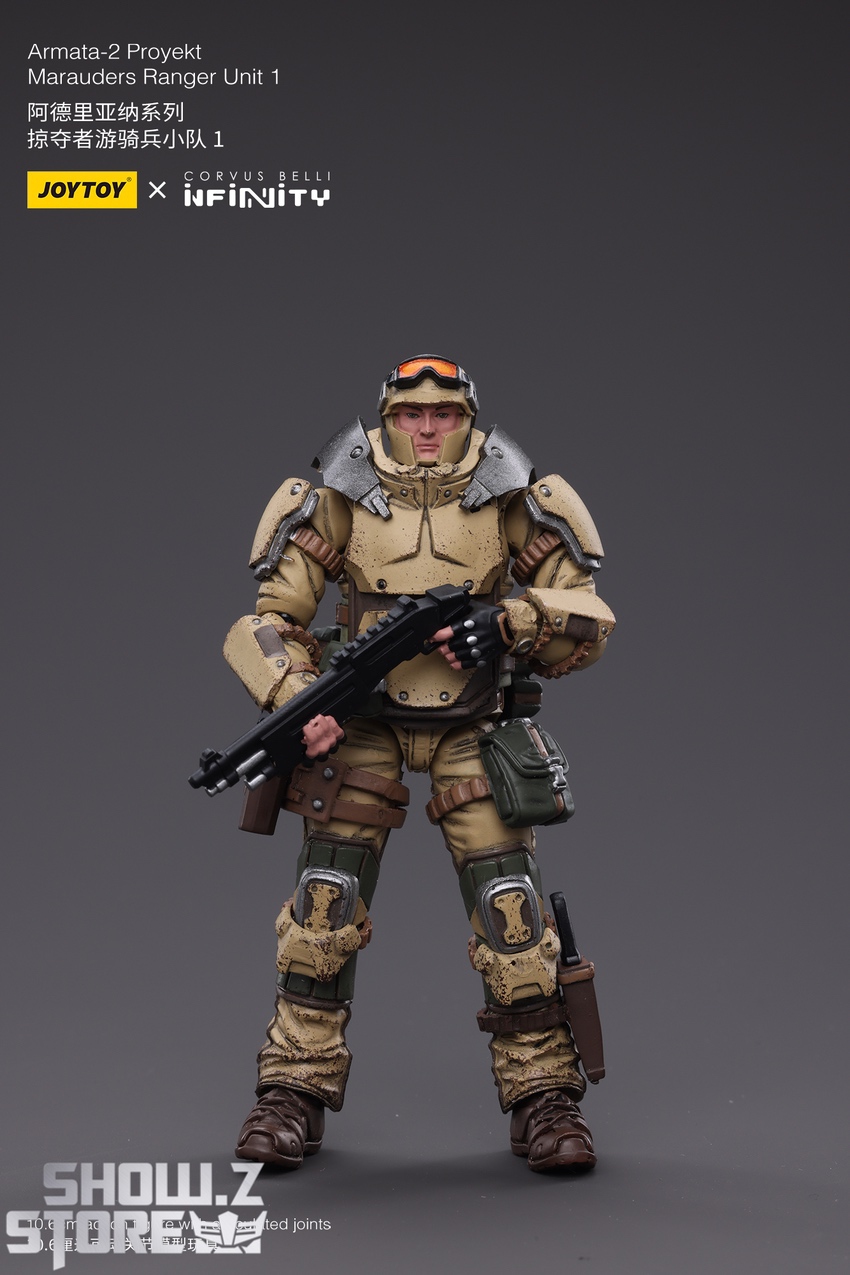 JoyToy Armata-2 Marauders Ranger Unit 1 tan soldier rifle front JoyToy Armata-2 Marauders Ranger Unit 1 tan soldier rifle front