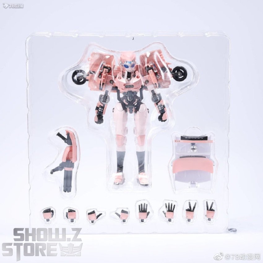 Sci-Figure Wuling Hongguang Mini EV Nebula pink white robot Sci-Figure Wuling Hongguang Mini EV Nebula pink white robot