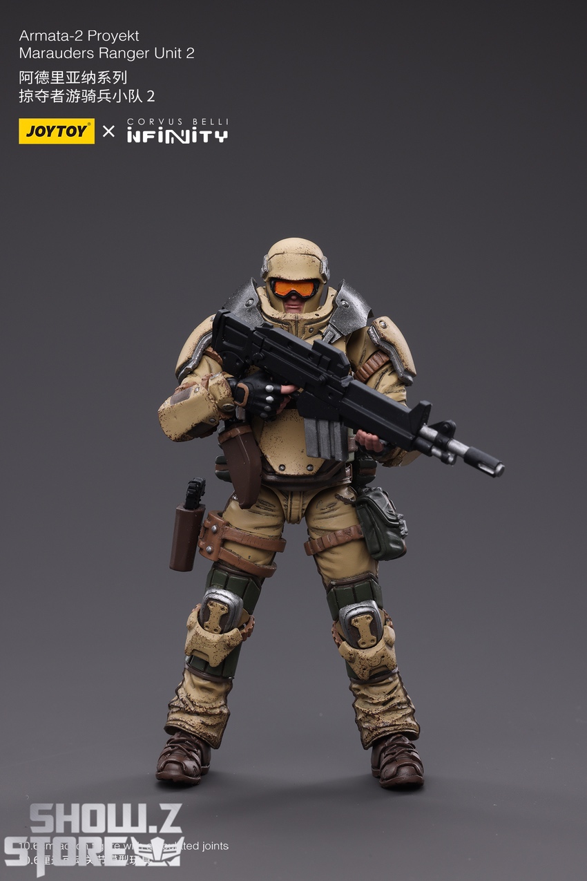 JoyToy Armata-2 Marauders Ranger Unit 2 tan soldier rifle display JoyToy Armata-2 Marauders Ranger Unit 2 tan soldier rifle display
