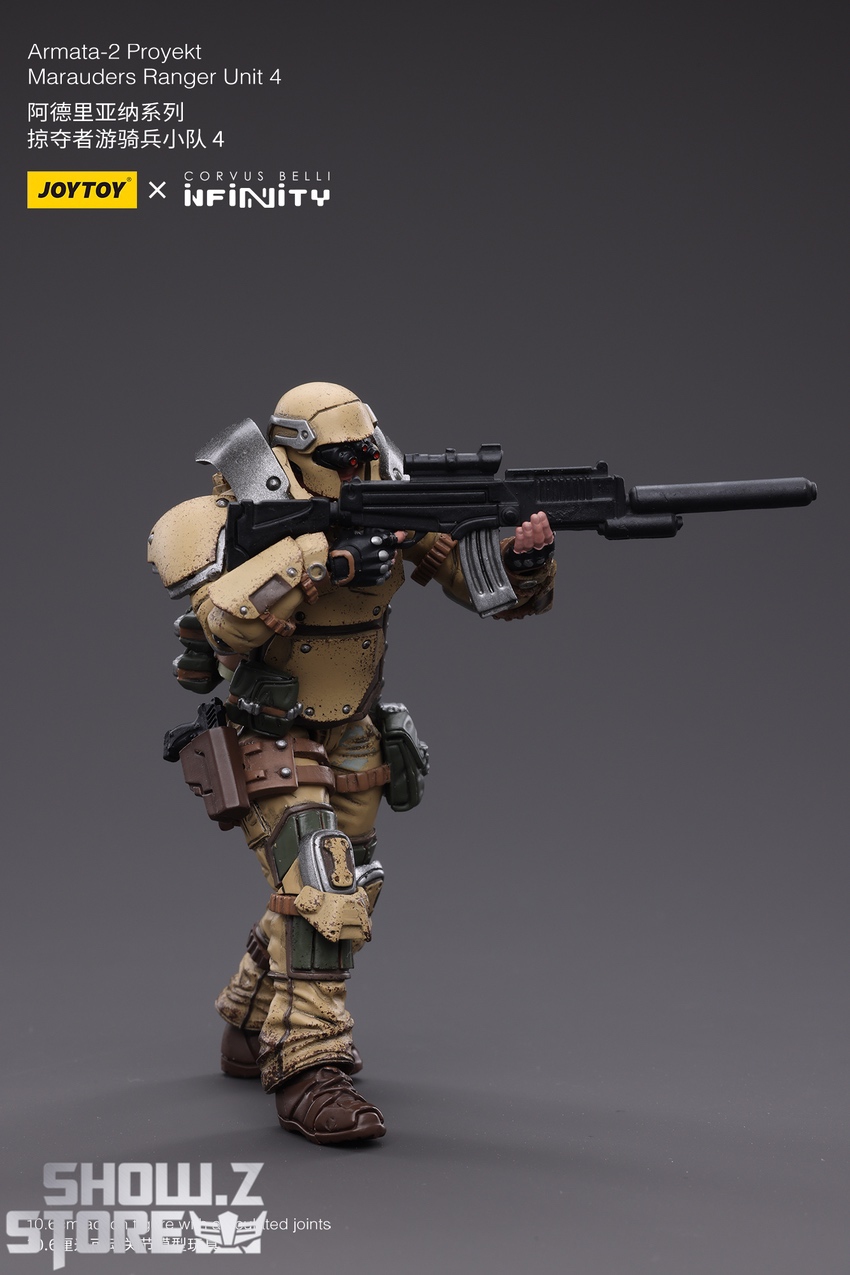 JoyToy Armata-2 Ranger Unit 4 aiming rifle dynamic pose JoyToy Armata-2 Ranger Unit 4 aiming rifle dynamic pose