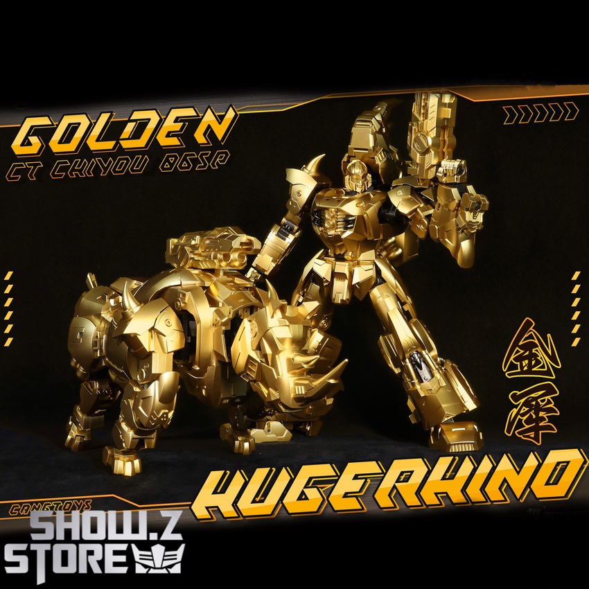 Cang-Toys Hugerhino Headstrong golden version rhino beast mode display Cang-Toys Hugerhino Headstrong golden version rhino beast mode display