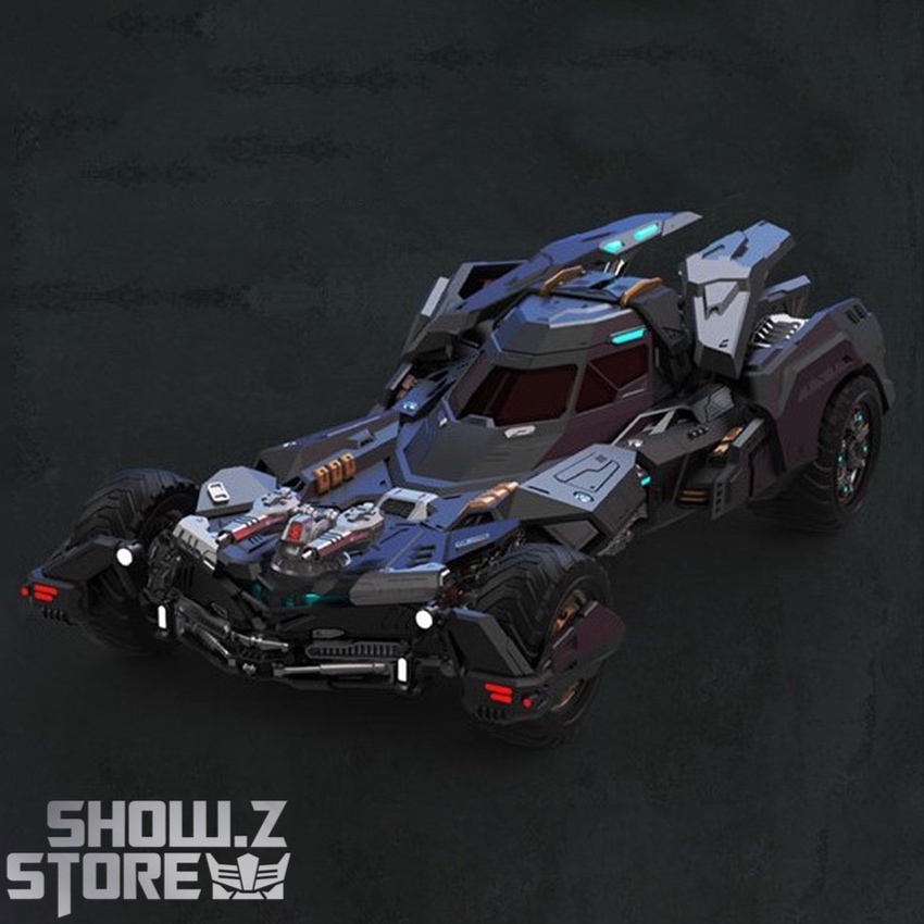 MS General Batman Batmobile model kit dark blue metallic vehicle design with LED lights MS General Batman Batmobile model kit dark blue metallic vehicle design with LED lights