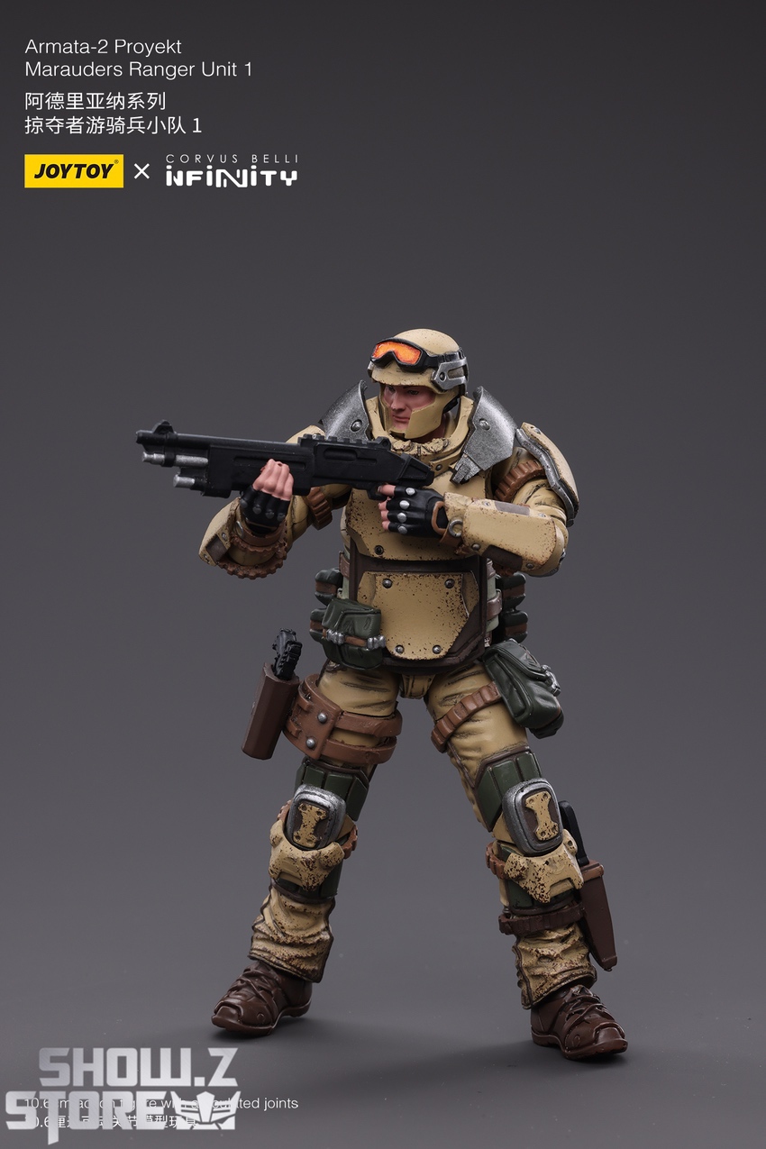 Marauders Ranger Unit 1 tan figure rifle weapon dynamic pose Marauders Ranger Unit 1 tan figure rifle weapon dynamic pose