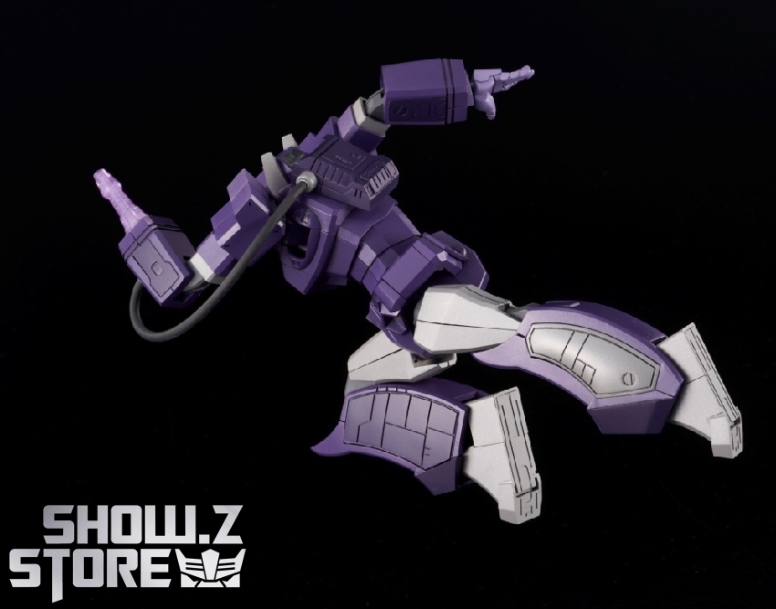 Purple Shockwave Transformer model with detailed articulation visible Purple Shockwave Transformer model with detailed articulation visible