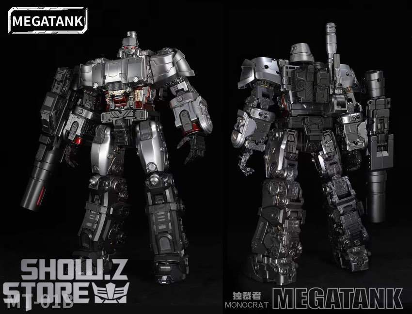 Industrial mecha-style robot with heavy armor and cannon weapon system featured Industrial mecha-style robot with heavy armor and cannon weapon system featured