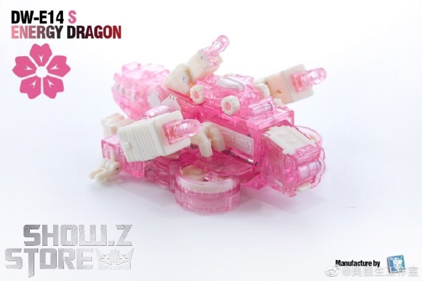 Pink transparent Dr.Wu Energy Dragon Trypticon robot with beam weapon Pink transparent Dr.Wu Energy Dragon Trypticon robot with beam weapon