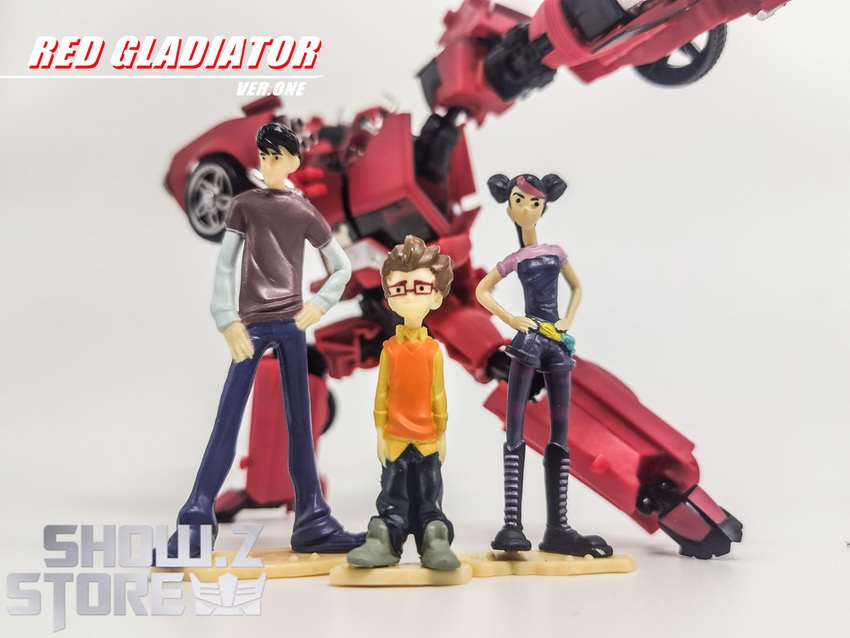 APC Cliffjumper TFP red robot mode suspended flying position APC Cliffjumper TFP red robot mode suspended flying position