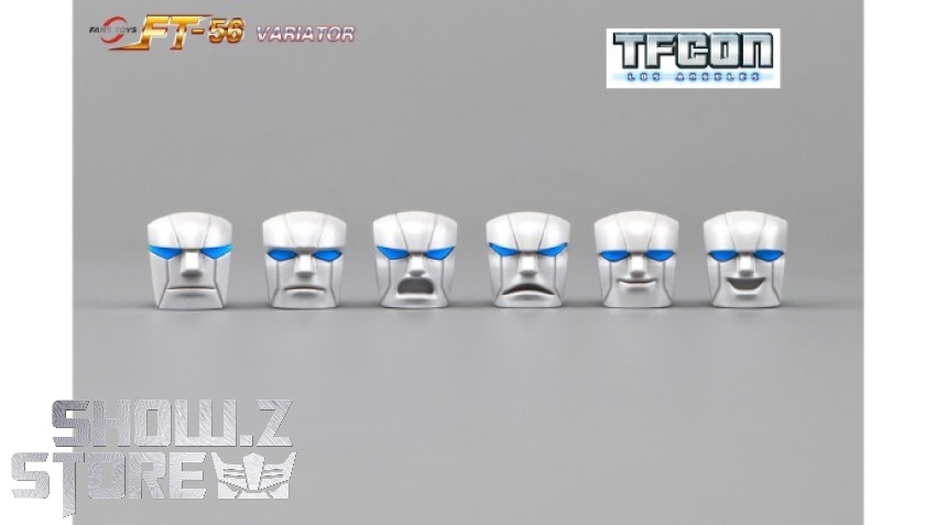 FansToys Variator Gears robot head expressions line up display FansToys Variator Gears robot head expressions line up display