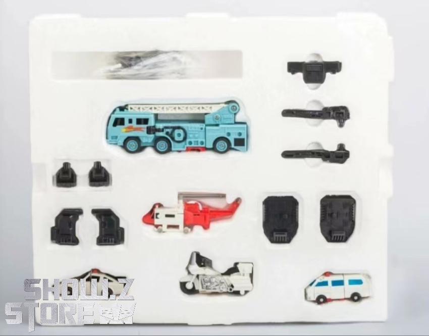 Defensor G1 compatible transformation figure with launcher and multiple combining parts assembled Defensor G1 compatible transformation figure with launcher and multiple combining parts assembled