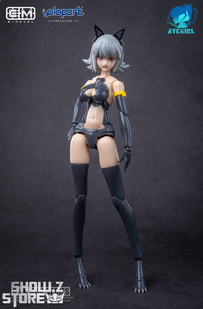 Stealth character model with cat ears wearing black tactical armor suit Stealth character model with cat ears wearing black tactical armor suit