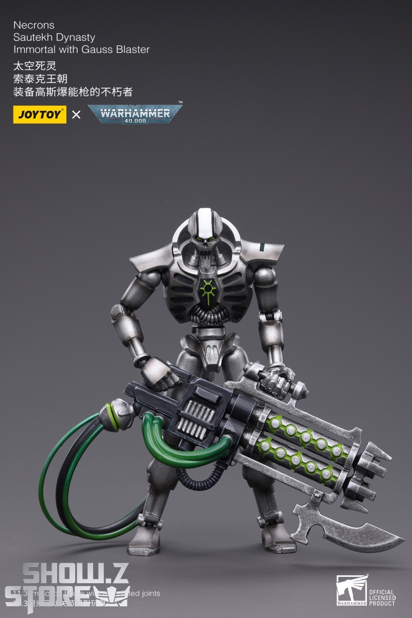Articulated Necrons Sautekh Dynasty Immortal with Gauss Blaster standing pose Articulated Necrons Sautekh Dynasty Immortal with Gauss Blaster standing pose