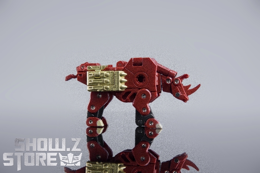 Ramhorn red and white robot character Ramhorn red and white robot character