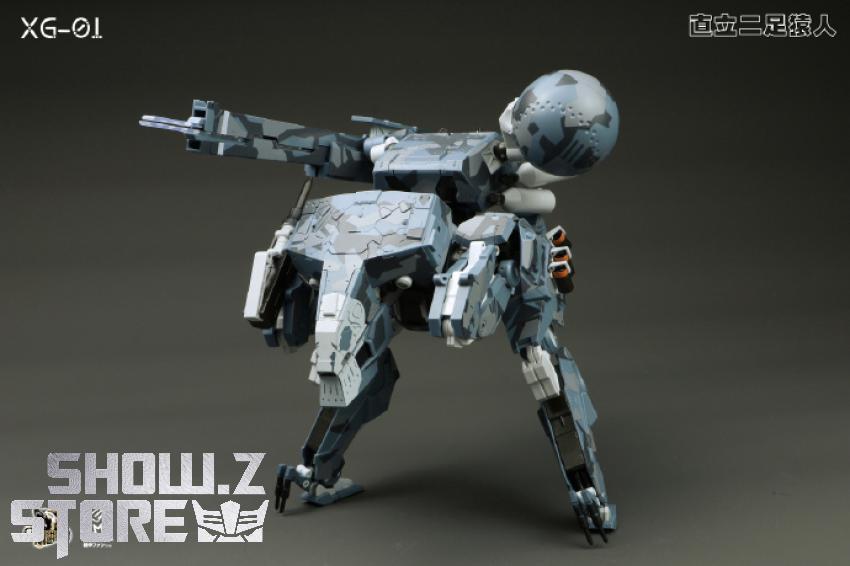 XG-01 mecha action pose holding large rifle weapon display XG-01 mecha action pose holding large rifle weapon display
