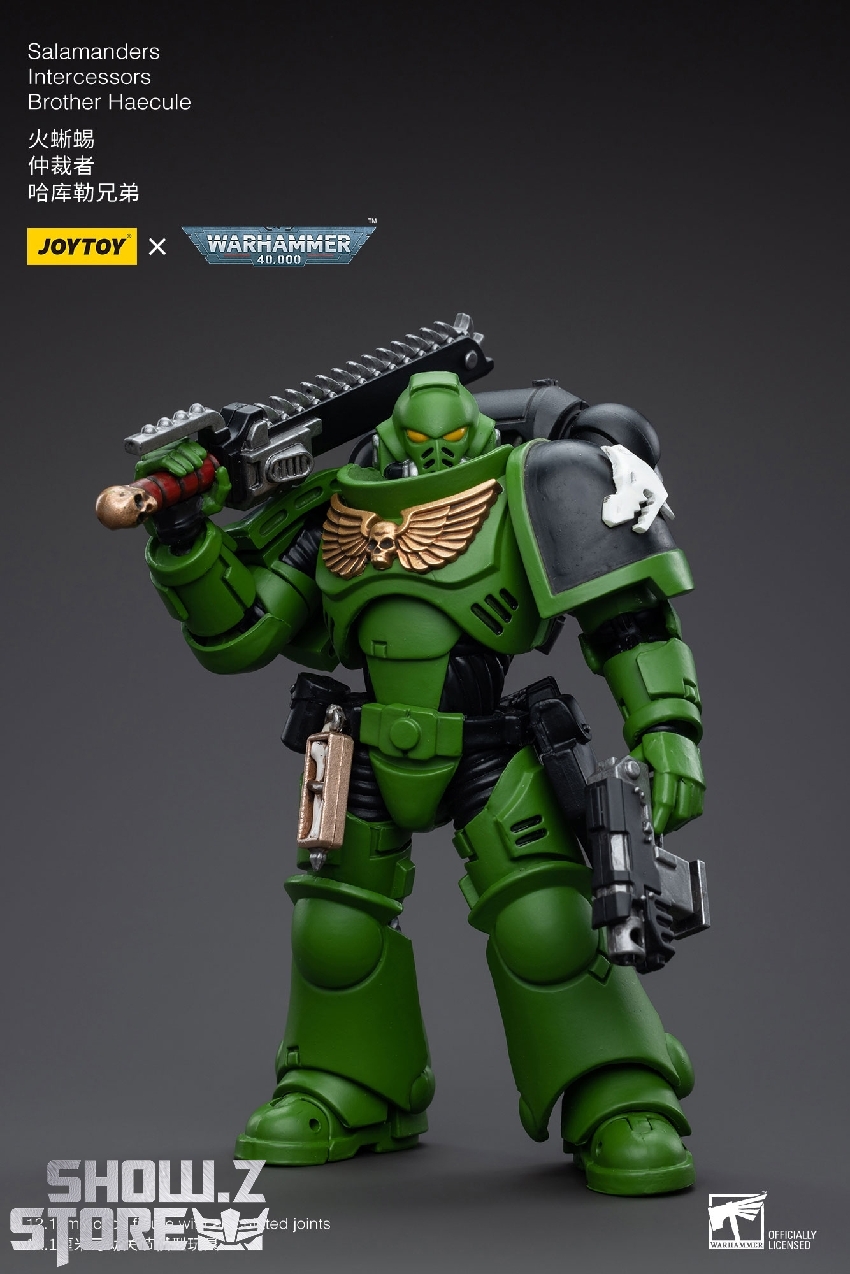 Side profile of Salamanders warrior in full tactical gear Side profile of Salamanders warrior in full tactical gear