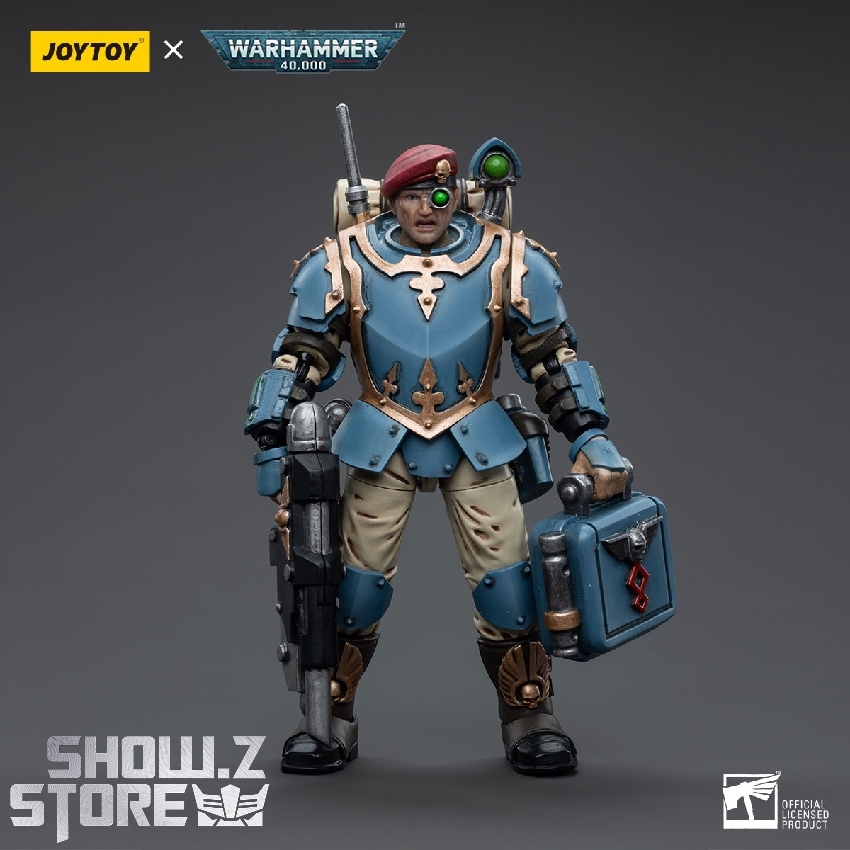 JoyToy 1/18 Warhammer 40K Tempestus Scions Medic with backpack mounted medical equipment gear JoyToy 1/18 Warhammer 40K Tempestus Scions Medic with backpack mounted medical equipment gear