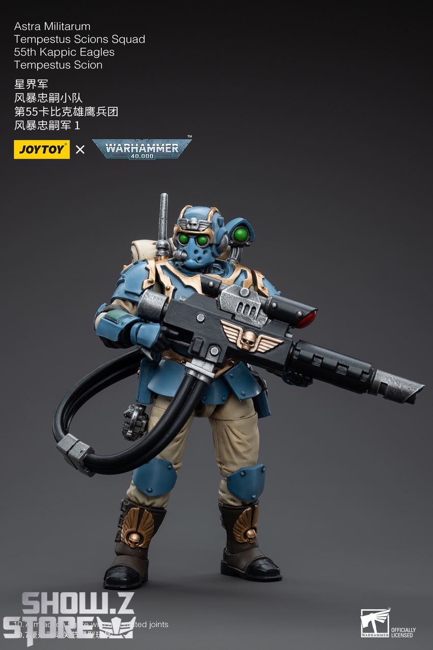 Warhammer 40K Scion figure in combat ready stance with heavy bolter and armor details Warhammer 40K Scion figure in combat ready stance with heavy bolter and armor details