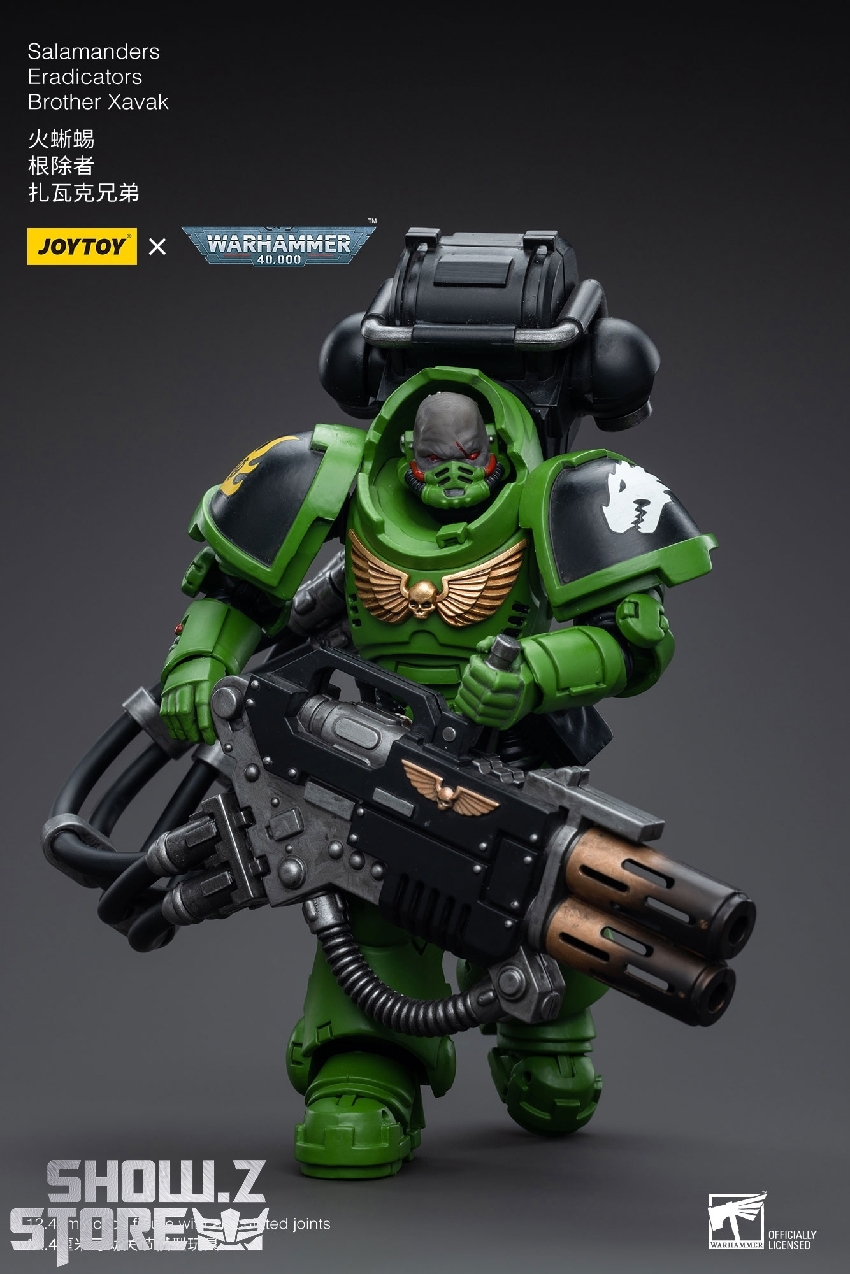JoyToy 1/18 Salamanders Eradicators Brother Xavak combat ready action figure JoyToy 1/18 Salamanders Eradicators Brother Xavak combat ready action figure
